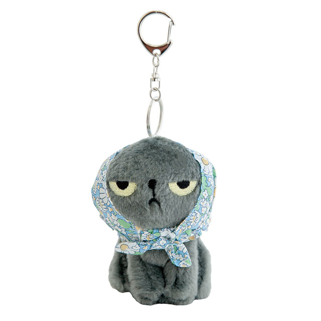 花柄スカーフキーホルダー アングリーマチコフラワー Angry Machiko