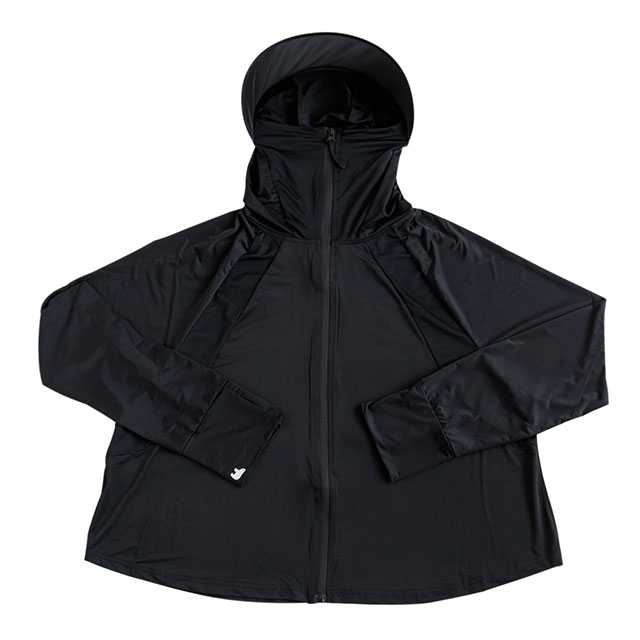 【PUPU☆】遮光パーカー＋メッシュパーツ ブラック 大阪店WEB限定受注制【Chikashitsu +】mesh zip damage hoodie (2color
