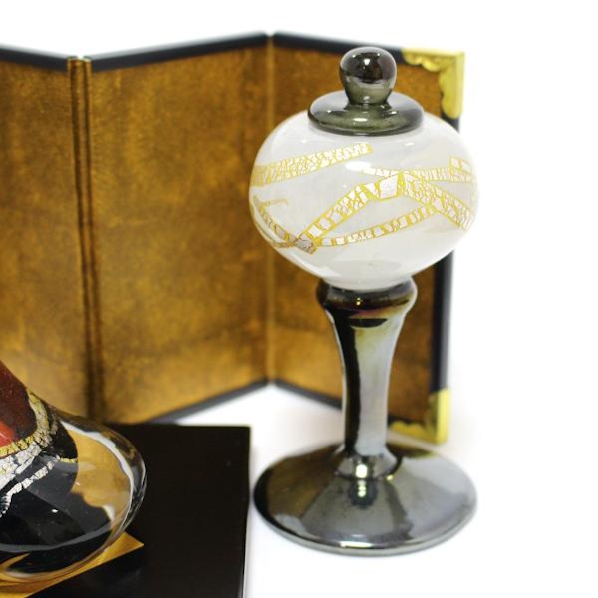 ガラスのお雛様 富士雛 (ふじびな) 雪洞 (ぼんぼり) 付き glass calico