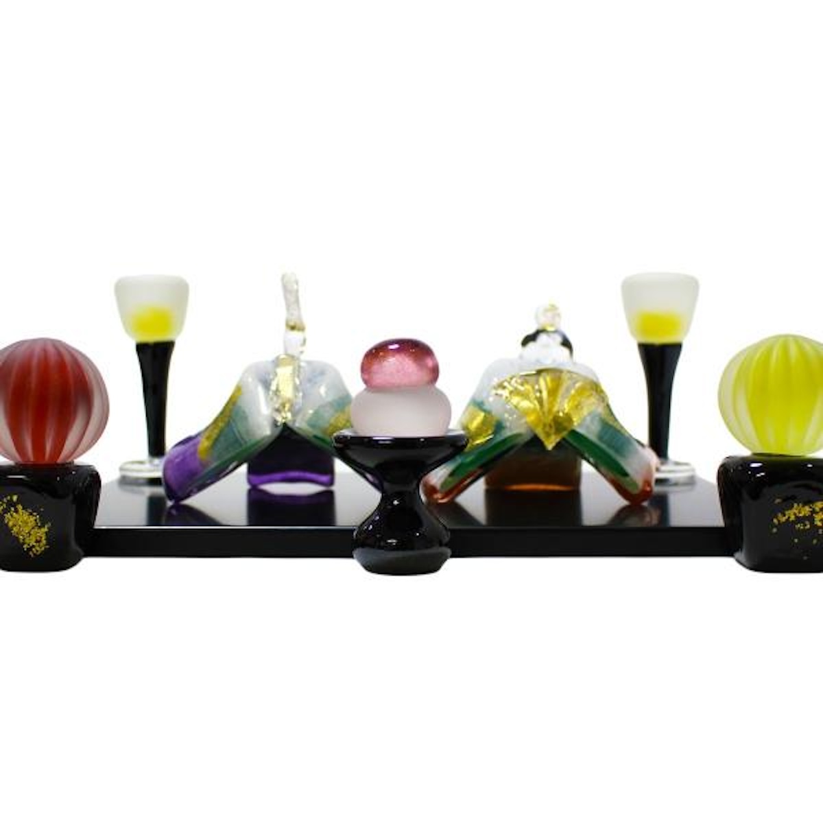 【オフシーズン特価】ガラスのお雛様 華雛(はなびな) glass calico ガラスのお雛様 華雛 (はなびな) glass calico グラスキャリコ