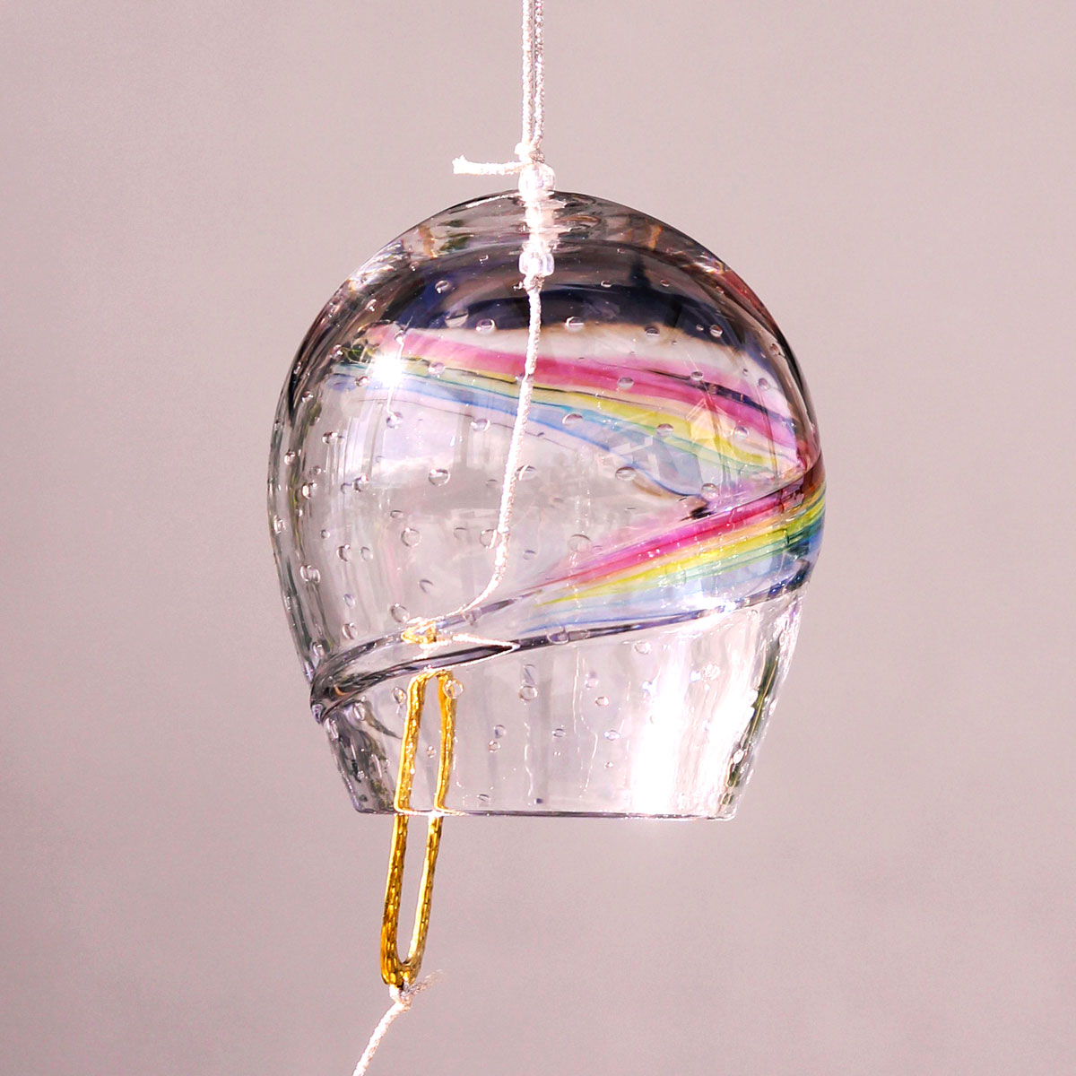 ガラスの風鈴 雨のち虹 FIORETTO フィオレット 高野仰 ハンドメイド