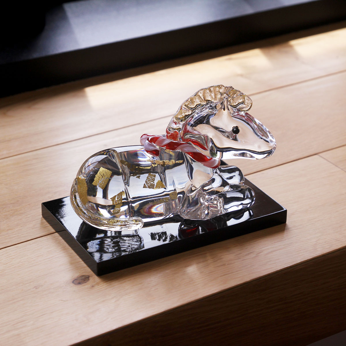 ガラス工芸 馬と騎手 ソリを操るオブジェ インテリア置物 ガラス細工 ガラス工芸 馬と騎手 ソリを操るオブジェ インテリア置物 ガラス細工