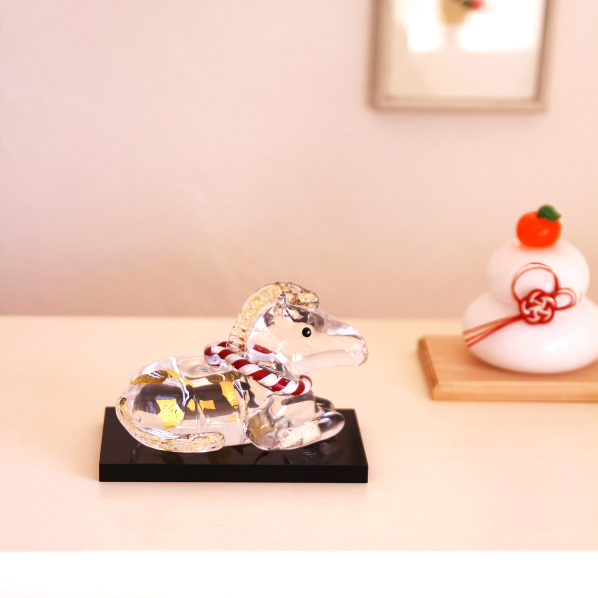 ガラス工芸 馬と騎手 躍動感あふれるインテリア置物 カウボーイ 馬 午年 ガラス工芸 馬と騎手 躍動感あふれるインテリア置物 カウボーイ 馬 午