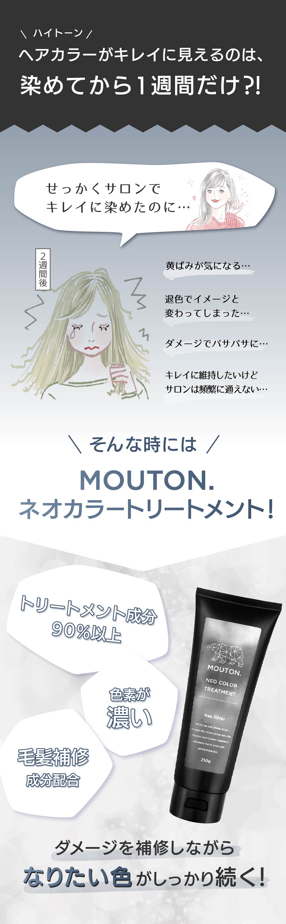 カラートリートメント シルバー MOUTON (ムートン) ネオカラー