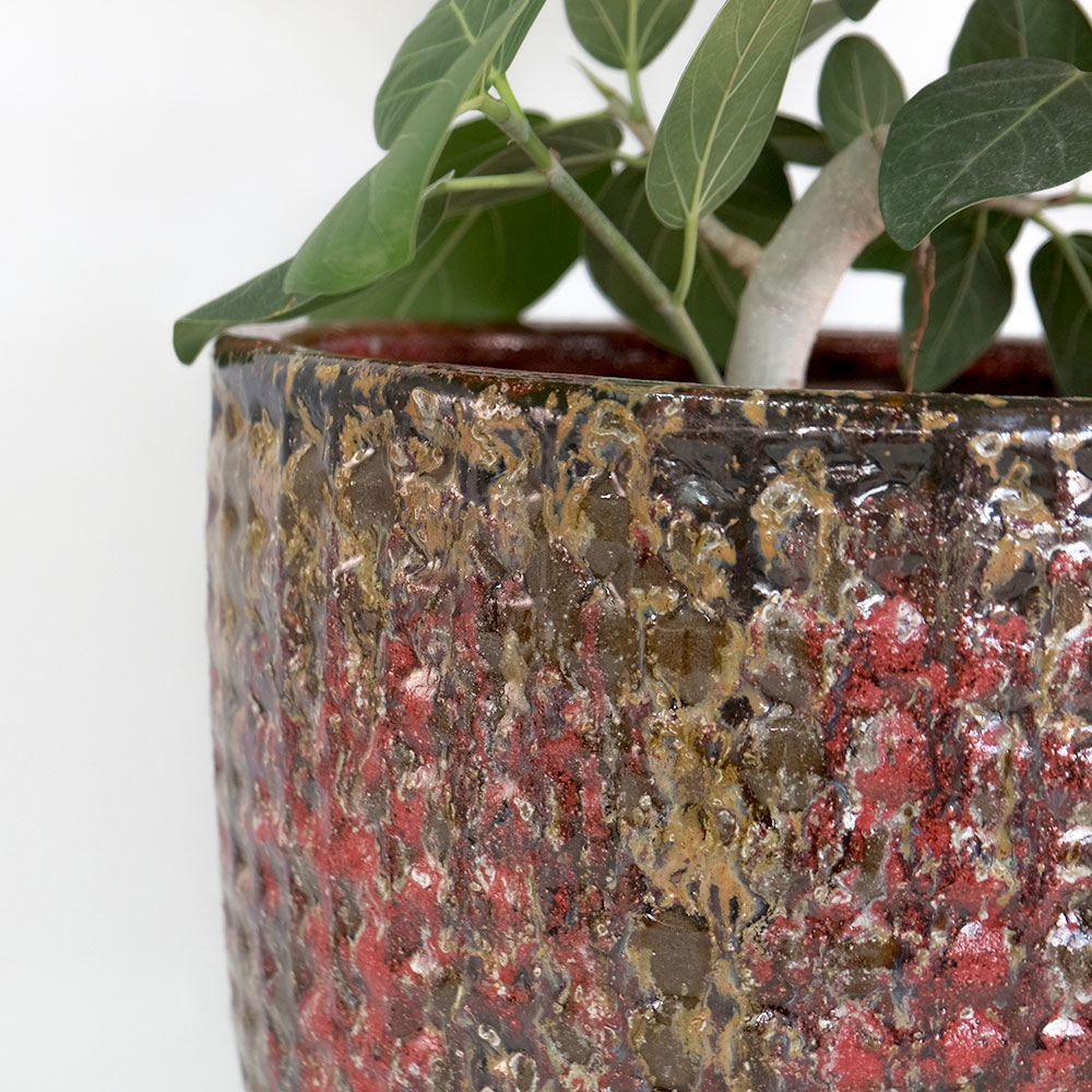 植木鉢 おしゃれ スポンジミックス35 底穴あり 陶器鉢 アンティーク 9