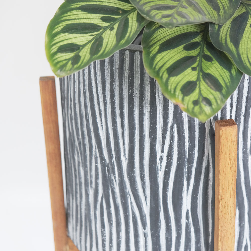 ファイバーセメント chisel 26 鉢カバースタンド 付き 鉢台 植木鉢