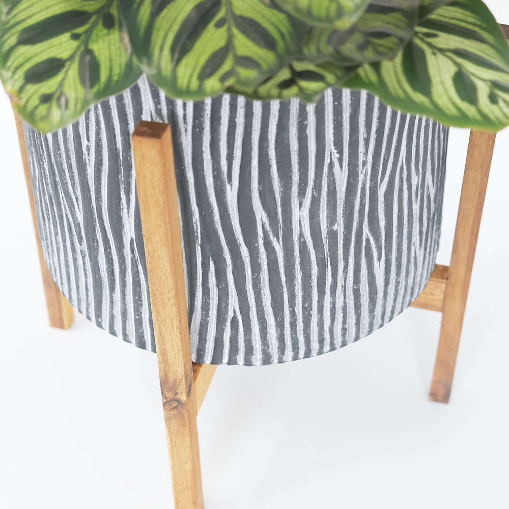 ファイバーセメント chisel 26 鉢カバースタンド 付き 鉢台 植木鉢