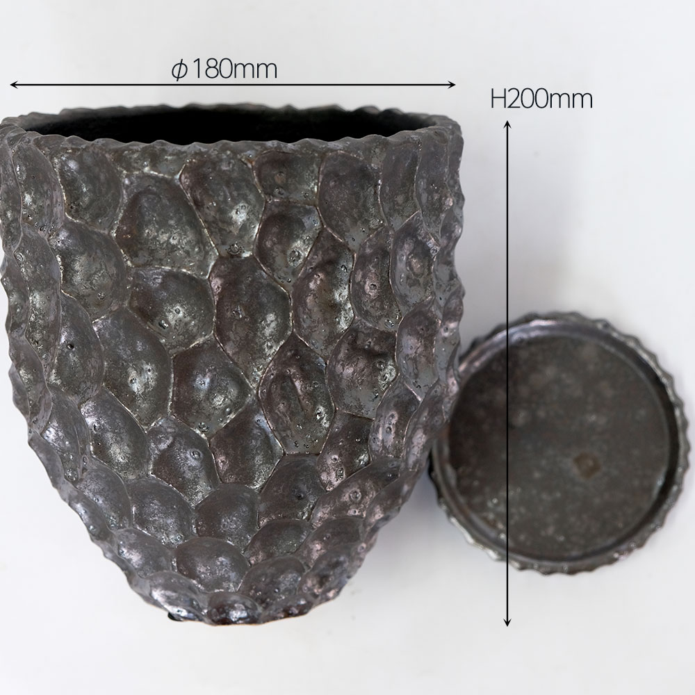 植木鉢 bitter long pot 陶器 おしゃれ 径18cm 高20cm 底穴あり