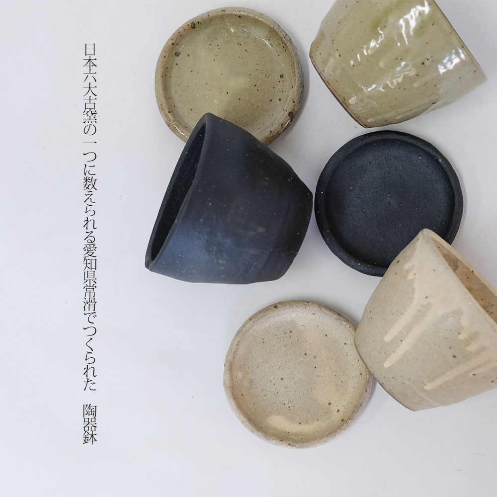 植木鉢 Lisse りっせ12 陶器鉢 常滑 和風 径12cm 高8.5cm 底穴あり