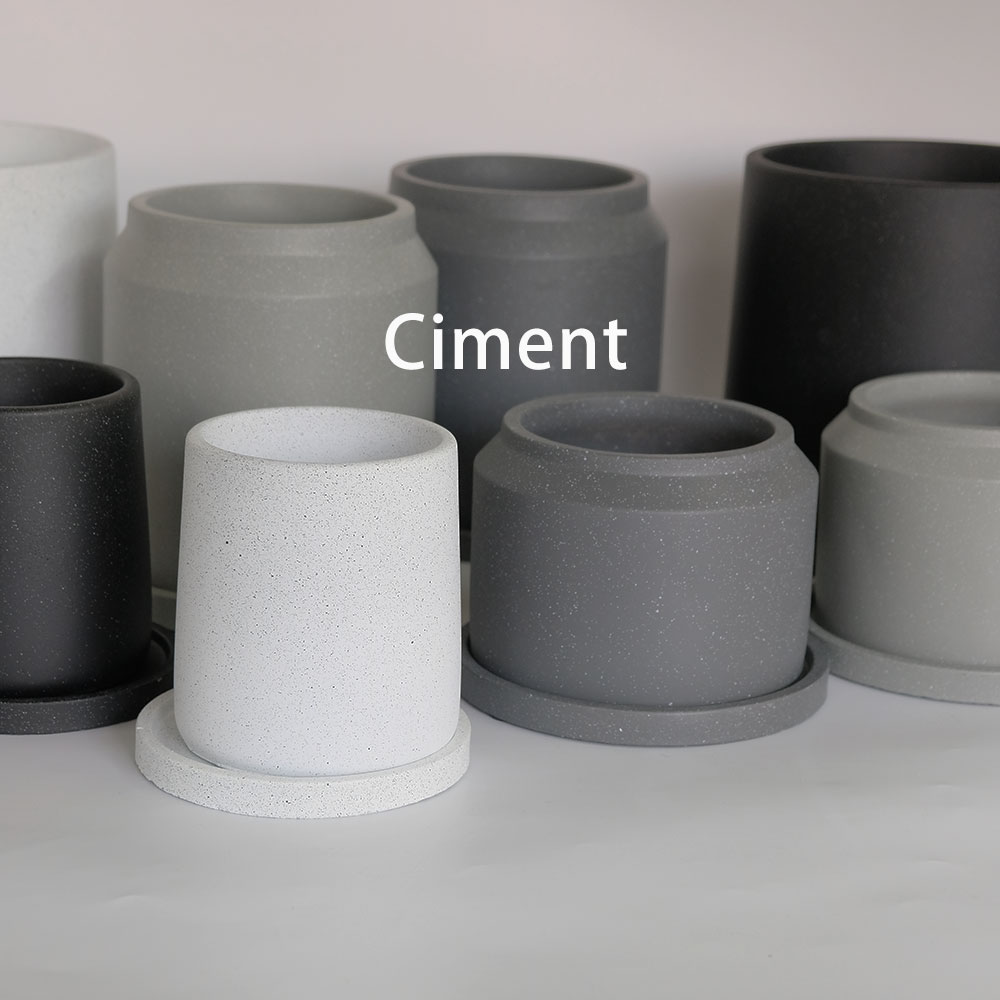 CIMENT pipe midium15/17【 植木鉢 シンプル セメント鉢