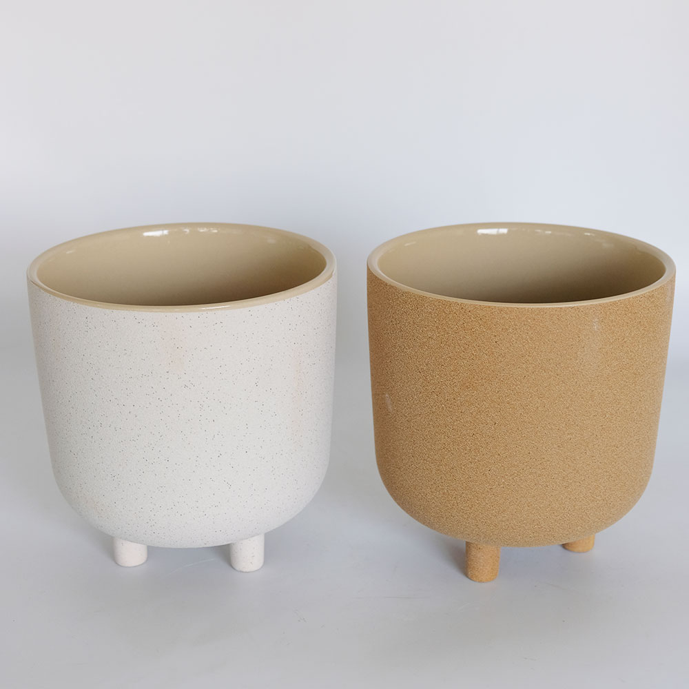 陶器鉢5点セット　新品未使用 植木鉢 おしゃれ 陶器鉢 サネルマ19 底穴なし 径18cm 高さ19cm