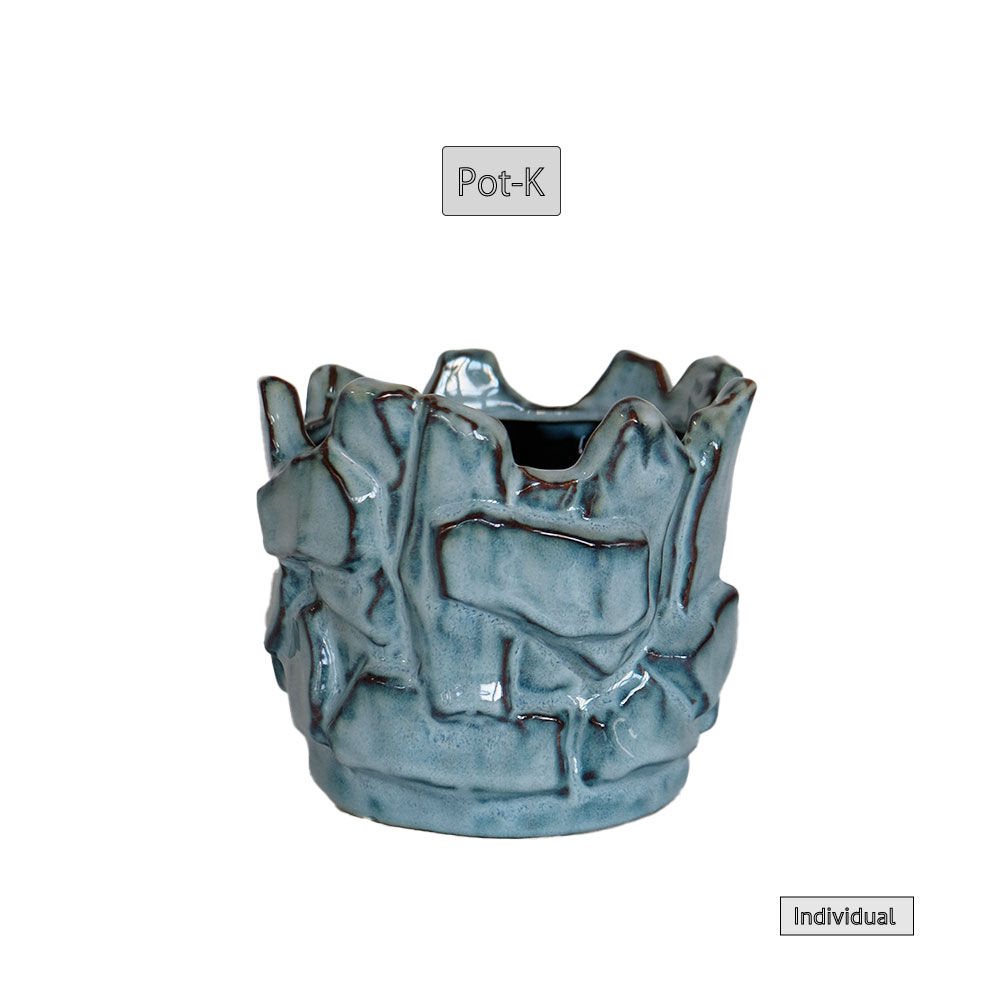 植木鉢 ユニーク individual pot FK 陶器鉢 底穴あり セラミックポット