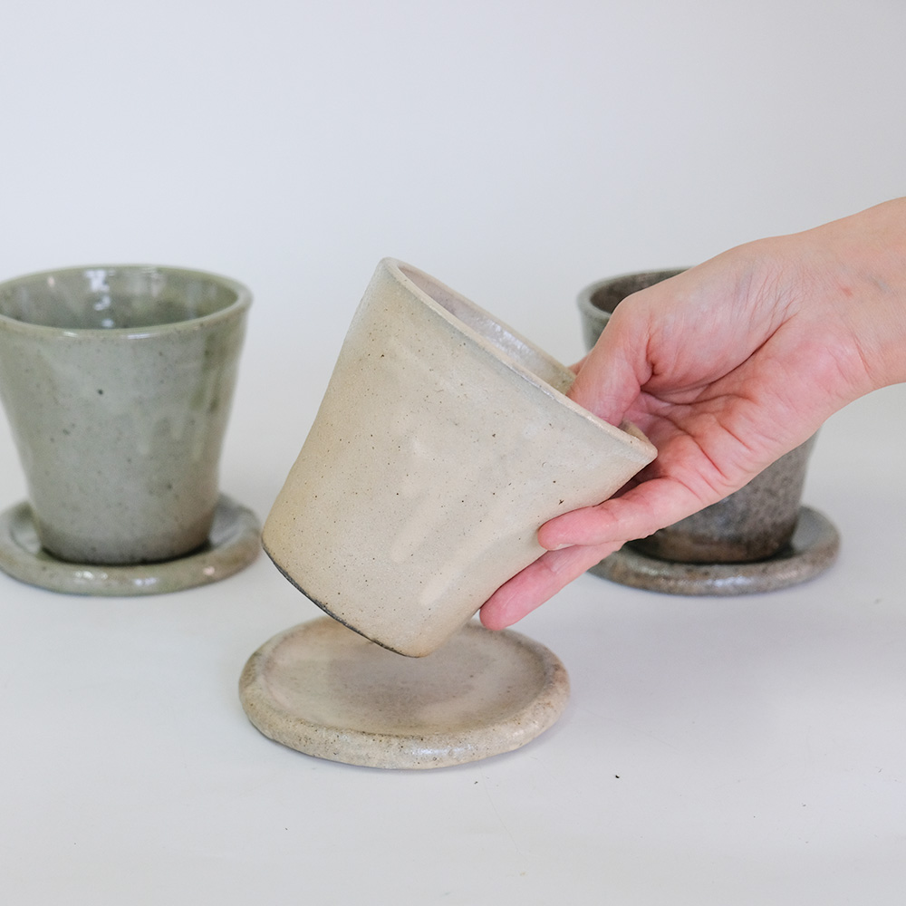 植木鉢 Lisse りっせ10 陶器鉢 常滑 和風 径10.5cm 高10.5cm 底穴あり