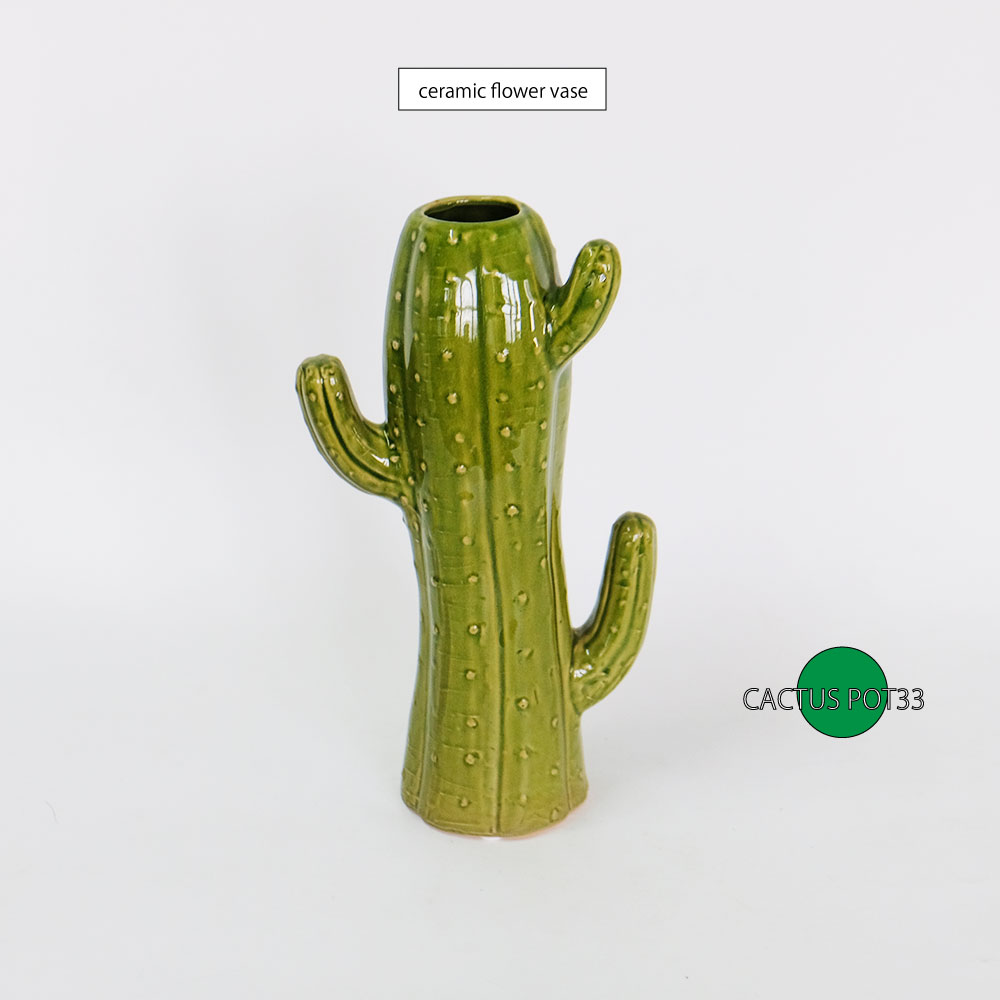 花瓶 おしゃれ CACTUS POT33 陶器 : ガーデニング日和 - 通販 - Yahoo