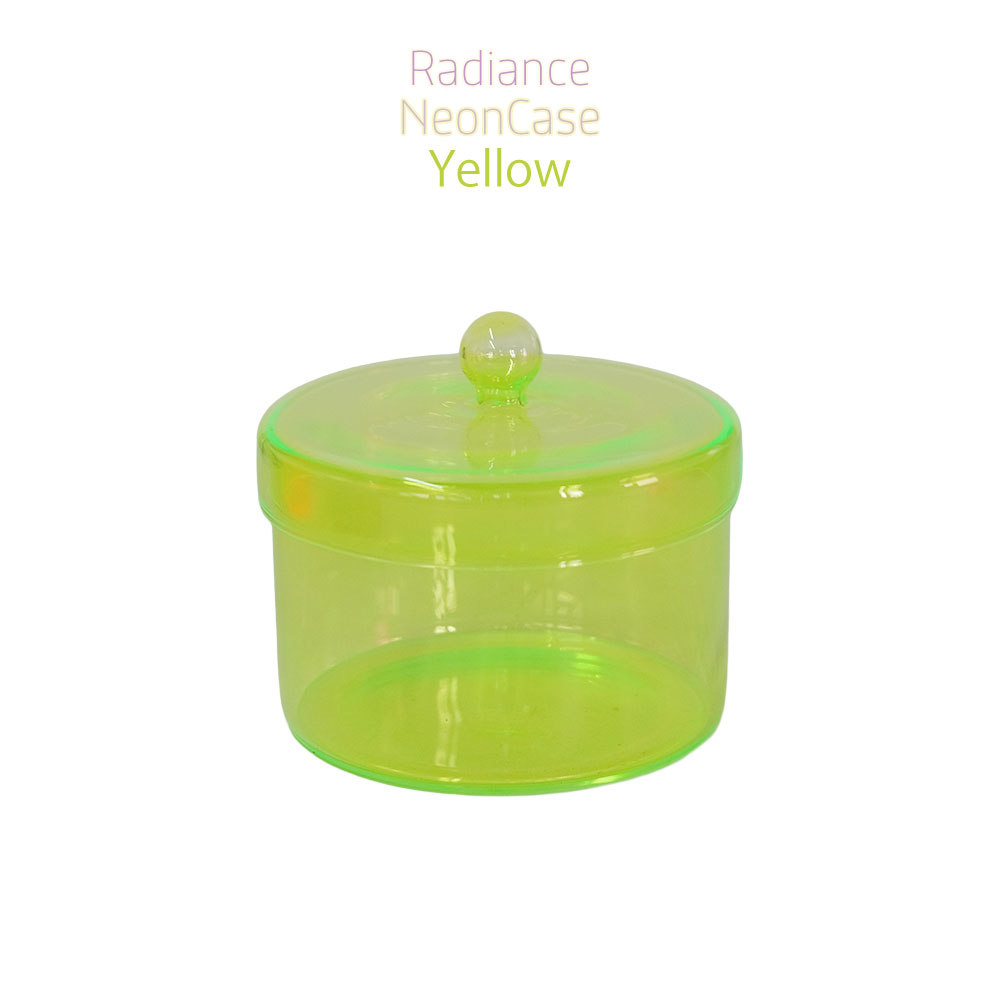 ガラスケース ネオンカラーRadiance Neon Case 蓋付き 黄色 ピンク