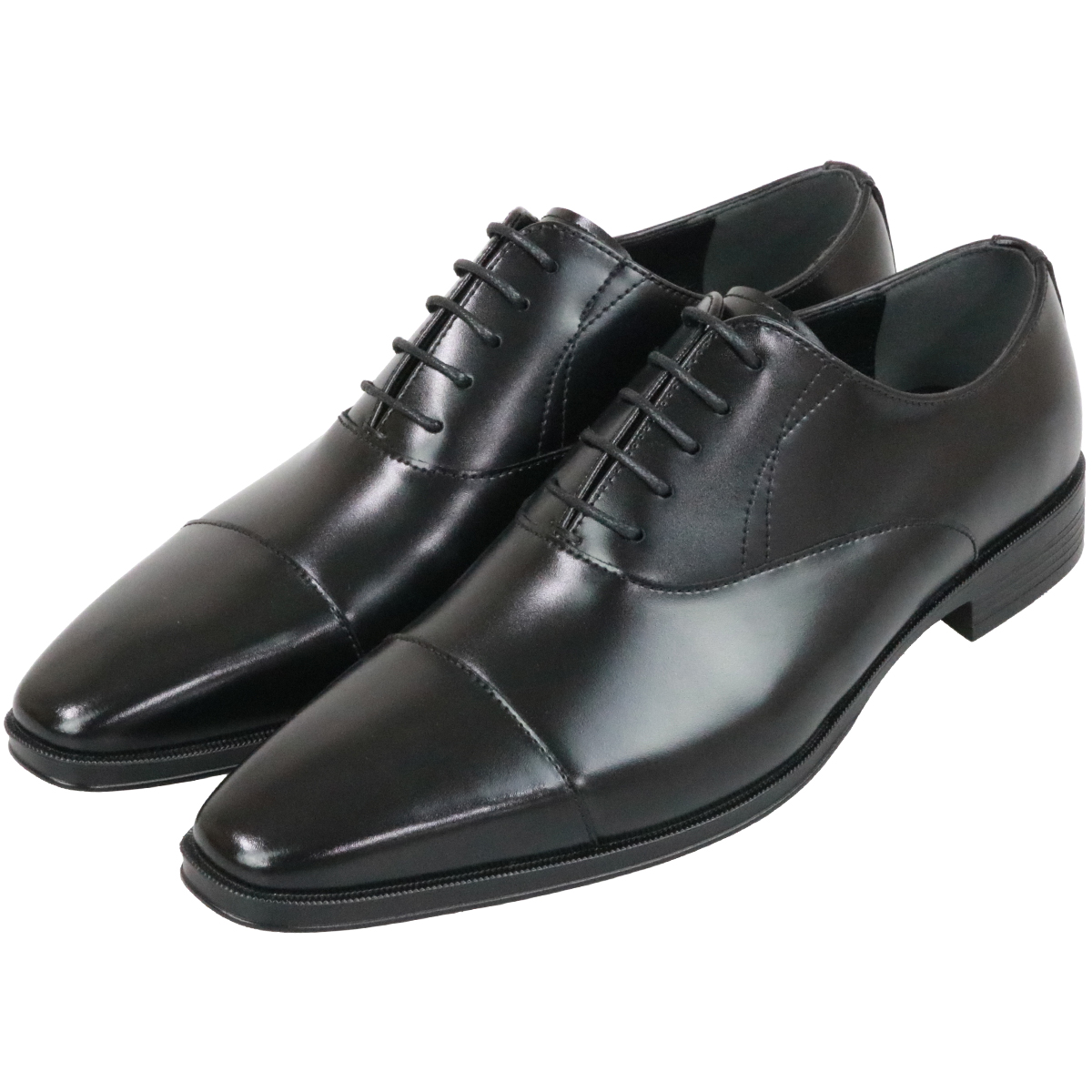 ビジネスシューズ 本革 メンズ 内羽根 ストレートチップ ロングノーズ