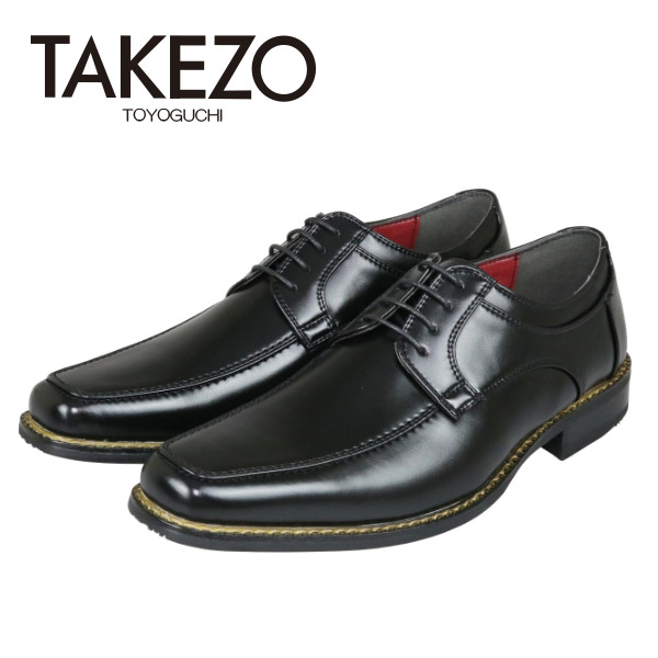 ビジネスシューズ 防水 3E メンズ Uチップ TAKEZO タケゾー 革靴 高機能 雨 TK191｜bizakplus｜02
