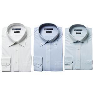 ワイシャツ メンズ 長袖 形態安定 Yシャツ 3枚セット 送料無料 ビジネスシャツ ノーアイロン カ...