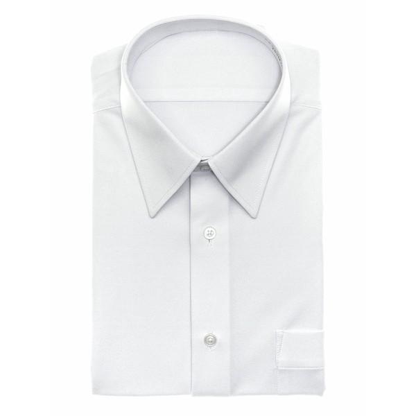 白無地レギュラーカラー男子スクールトリコットシャツ ホワイト IRGRW601 145〜195 (D)