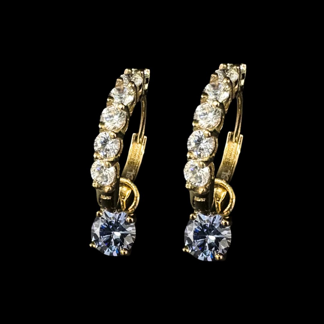 ピアス アレルギー対応 つけっぱなし フープピアス レディース 小さめ 揺れる サージカルステンレス ステンレスピアス 金属アレルギー キュービックジルコニアの画像