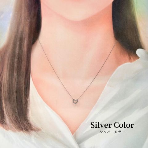 Pure ハート ネックレス ステンレス つけっぱなし ステンレス