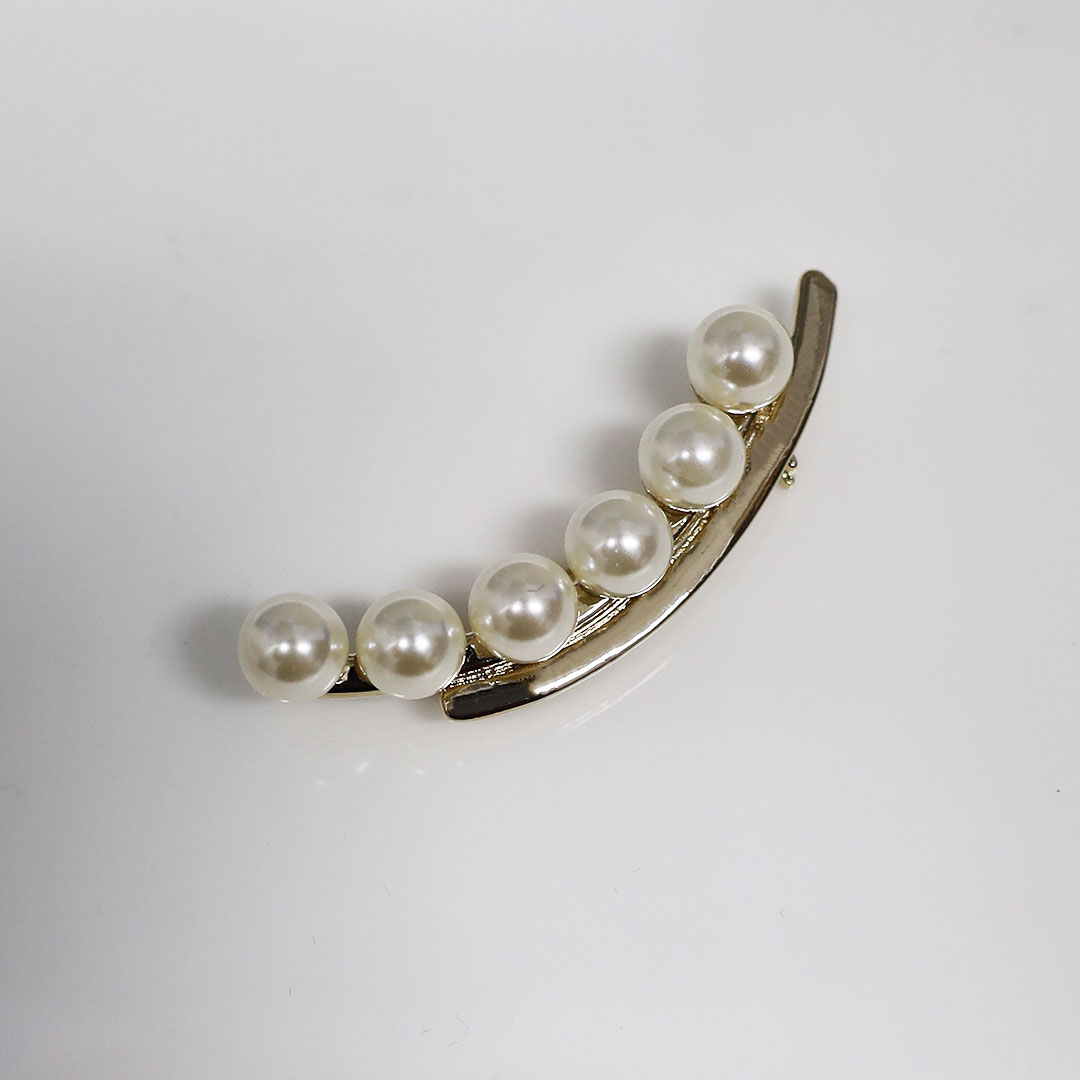 パールブローチ 真珠ブローチ 真珠 パール ピン ブローチ アーチ バー ホワイト 白 シルバー ゴールド 結婚式 入学式 卒業式 フォーマル | Fleur | 02