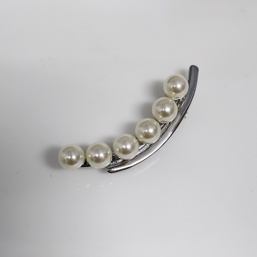 パールブローチ 真珠ブローチ 真珠 パール ピン ブローチ アーチ バー ホワイト 白 シルバー ゴールド 結婚式 入学式 卒業式 フォーマル | Fleur | 01