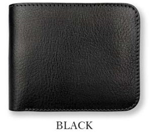 スコッチグレイン　ブラックレザー　二つ折り財布【新品未使用】 スコッチグレイン ブラックレザー 二つ折り財布【新品未使用