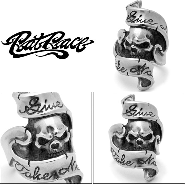 Rat Race / ラットレース GIVE NO TAKE SKULL RING 3 ギブノー