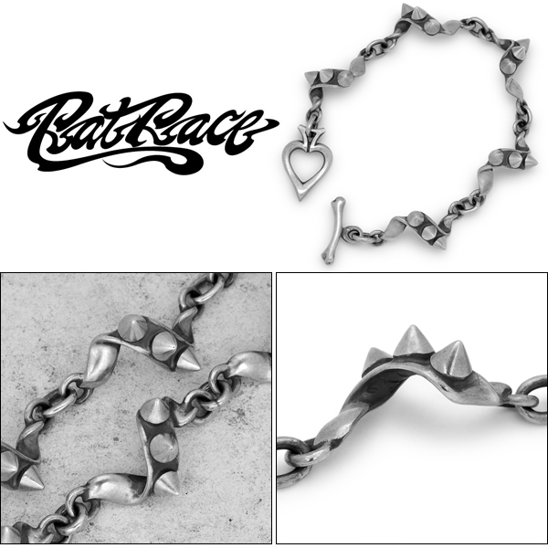 Rat Race ラットレース Studs on Ribbon Bracelet LOVE スタッズ