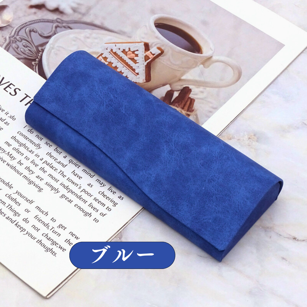 メガネケース ハード おしゃれ 眼鏡 ケース スリム 革 レザー コンパクト 薄型 サングラス 収納 かわいい 無地 マグネット 磁石 可愛い 軽量 めがね 入れ | ブランド登録なし | 03