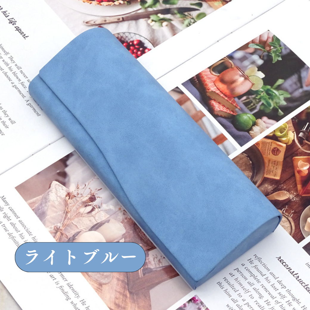 メガネケース ハード おしゃれ 眼鏡 ケース スリム 革 レザー コンパクト 薄型 サングラス 収納 かわいい 無地 マグネット 磁石 可愛い 軽量 めがね 入れ | ブランド登録なし | 07