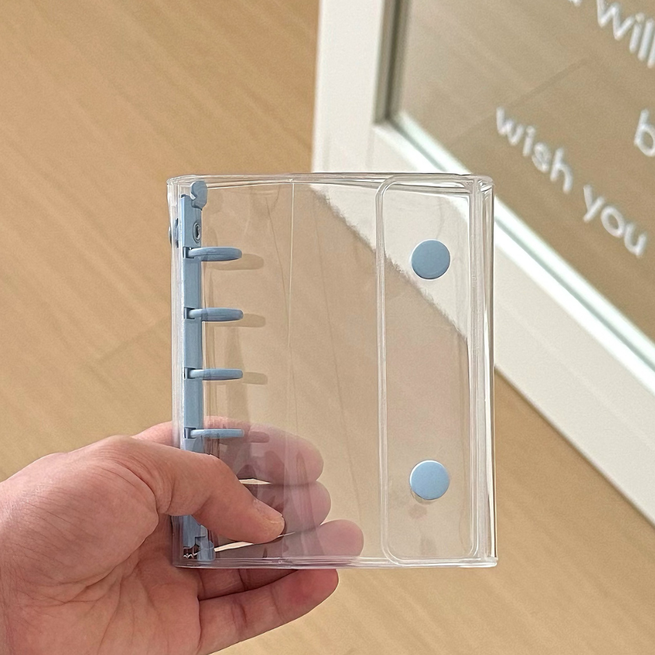 シール帳 バインダー 透明 リフィル はがせる A7 6穴 クリア かわいい