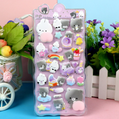 おしり シール ぷくぷく ぷっくり くま ぷにぷに 立体 うさぎ 可愛い 