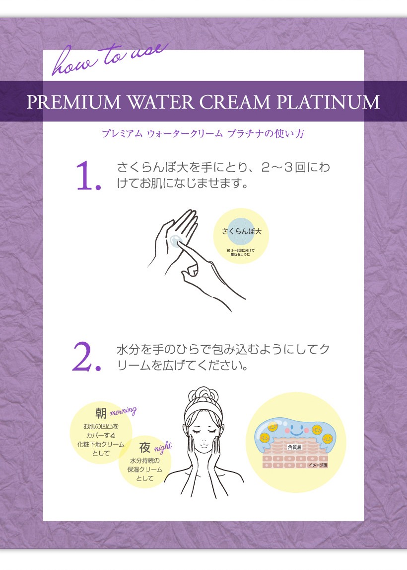 人気No.1/本体人気No.1/本体＜新＞プレミアム ウォータークリーム プラチナ 100g 化粧水