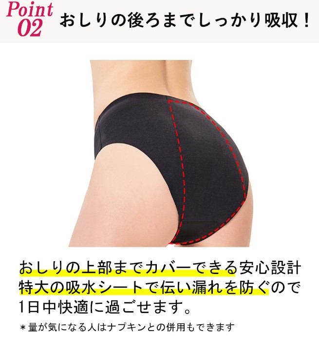 サニタリーショーツ 生理用ショーツ ナプキンシ...の詳細画像5