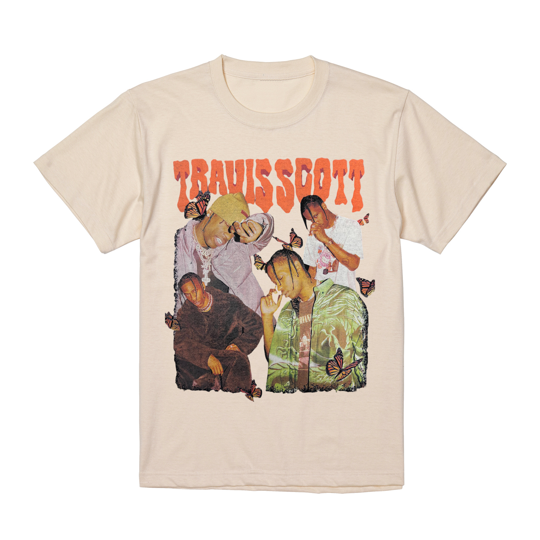 トラヴィススコット Travis Scott ラップ Tシャツ 半袖 白 黒 90年代 ヒップホップ ビンテージ プリント ストリート 厚め しっかり生地 ゆったり 大きめサイズ｜blackrebelstore｜04