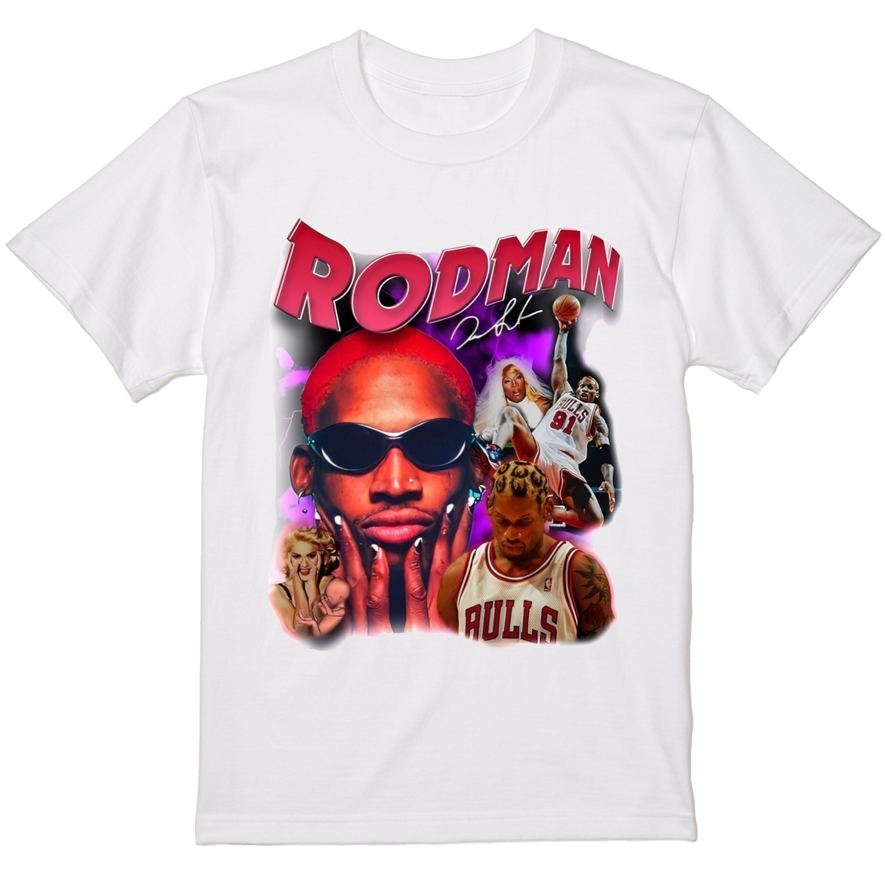 ロッドマン レオパード Tシャツ 半袖 黒 バスケ シカゴ・ブルズ 90年代