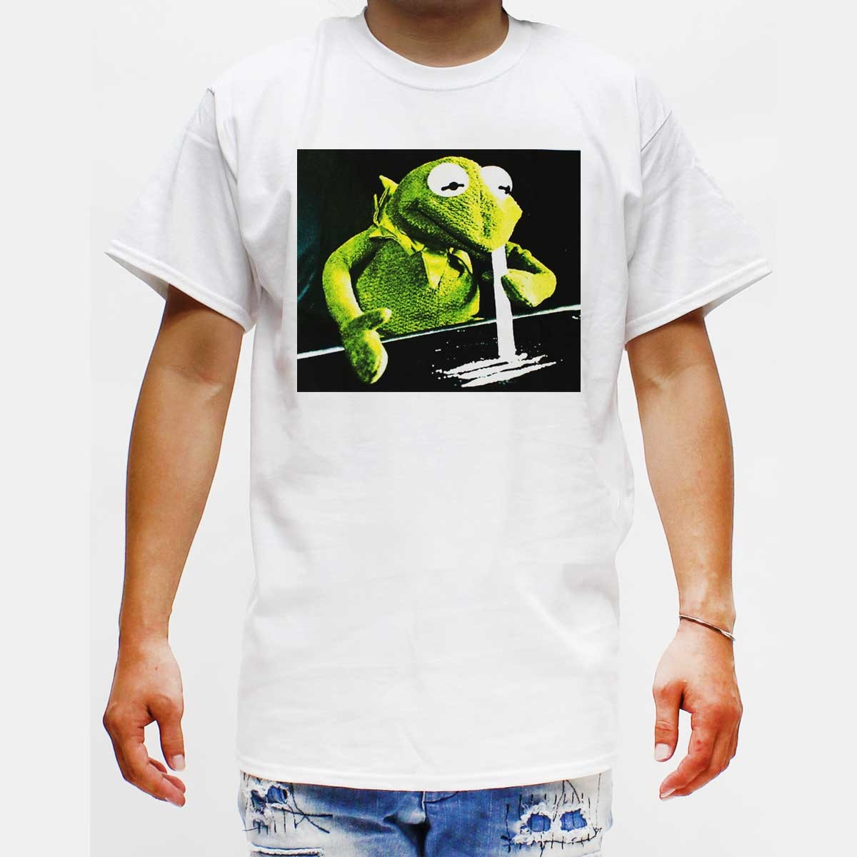 パロディ プリント Tシャツ カエル カーミット パペット プレゼント 