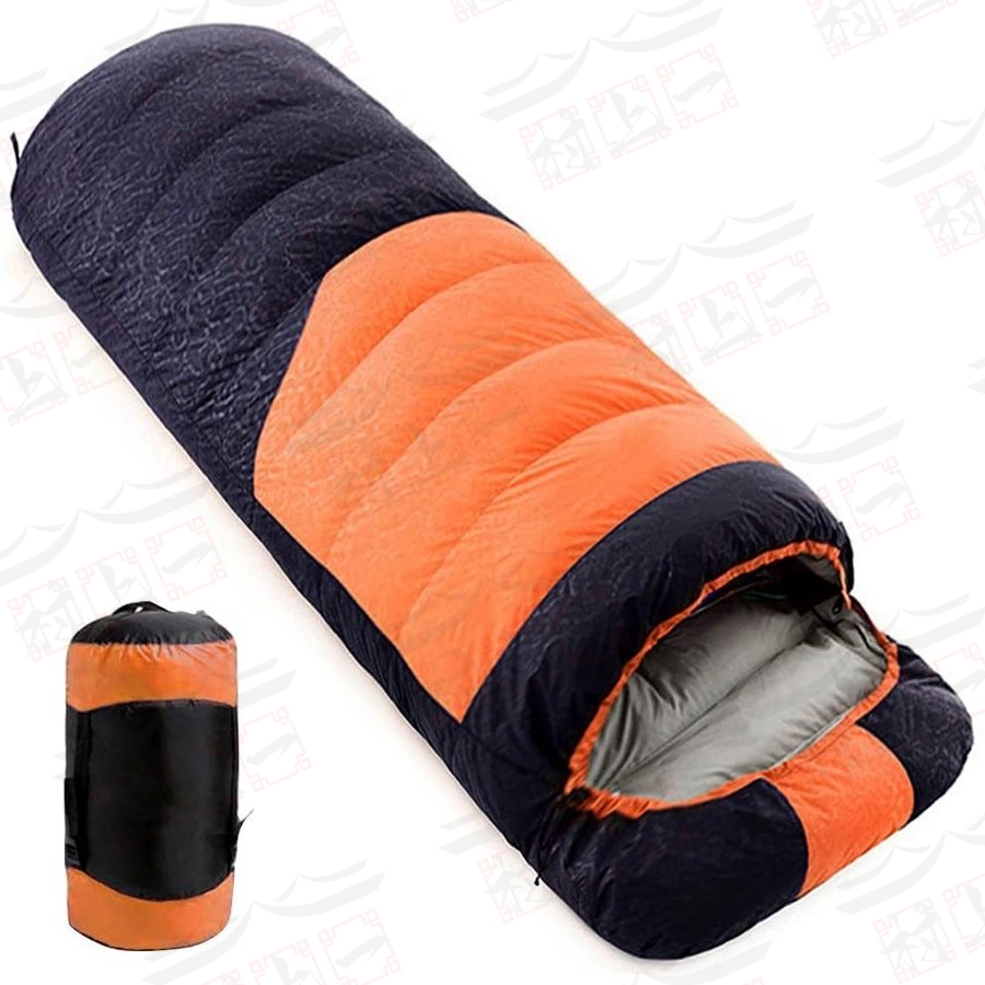 人気SALE安い【2個セット】寝袋 ダウン オレンジ 高級羽毛 1.8kg キャンプ 連結可能 アウトドア寝具