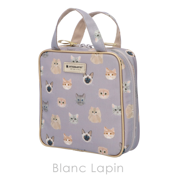 アルティザン＆アーティスト ARTISAN＆ARTIST タテ型収納のスクエアポーチ 5WP-WI6092 ウィスカー･ウィスパー #ライラック コスメポーチ/バッグ [161128] ARTISAN&ARTIST（アルティザン・アンド・アーティスト） アルティザン