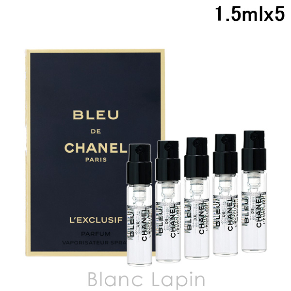 【ミニサイズセット】 シャネル CHANEL ブルー ドゥ シャネル レゼクスクルジフ パルファム 1.5ml x5 ミニフレグランス ミニ香水 [102092]【メール便可】