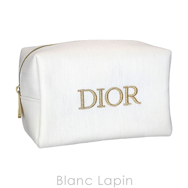 〔クーポン配布中〕【ノベルティ】 クリスチャンディオール Dior コスメポーチ スクエア #ホワイト [098180]｜blanc-lapin