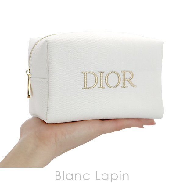 【バッグ・ポーチ汚れ】【ノベルティ】 クリスチャンディオール Dior コスメポーチ スクエア #ホワイト [098180]｜blanc-lapin｜02