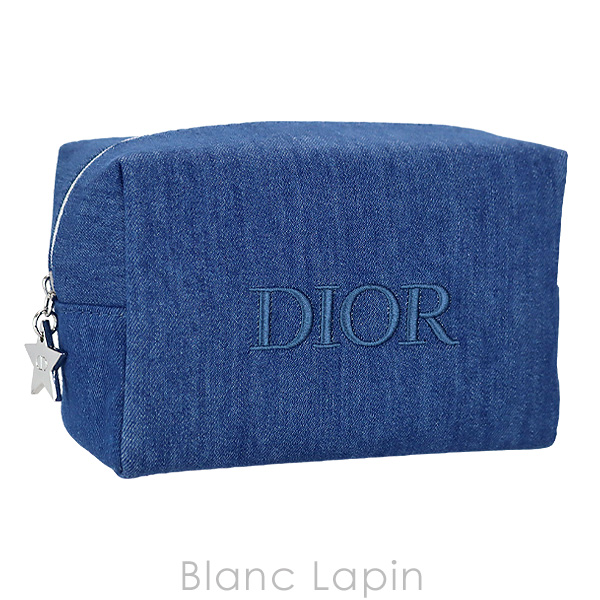 【ノベルティ】 クリスチャンディオール Dior コスメポーチ スクエア #ブルー [098333]｜blanc-lapin