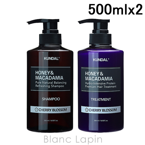 クンダル KUNDAL ネイチャーシャンプー&プロテイントリートメント チェリーブロッサム 500ml x2 コフレ/セット [089492] | 