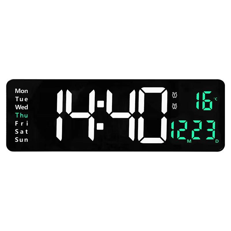 時計 壁掛け時計 LED デジタル時計 壁掛け 卓上 大文字 大型 目覚まし時計 気温/日付表示 アラーム カウントダウン カウントアップ ストップウォッチ｜blancashop｜04