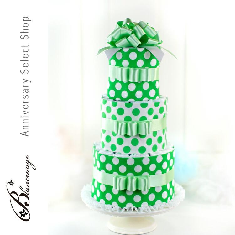 究極にシンプルな３段のおむつケーキ