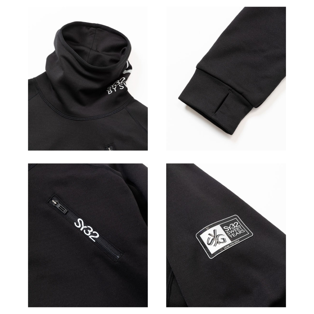 SY32 BY SWEET YEARS レディースゴルフウェア ハイネック S SY32 by SWEET YEARS 【新品】SY32 長袖ハイネックシャツ 白
