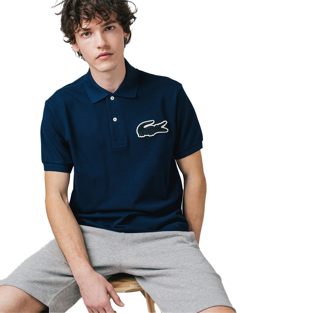 a27【希少なXLサイズ】ラコステ　刺繍ロゴ　ヴィンテージ　レア　ポロシャツ 90s 古着】ラコステ LACOSTE 刺繍ロゴ ポロシャツ グリーン XL